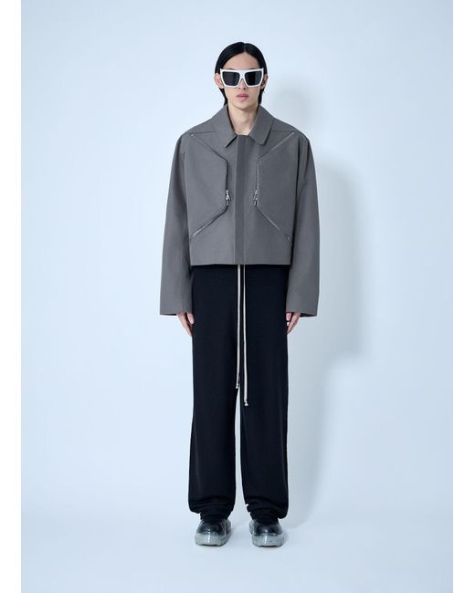 Rick Owens Blue Heizer Mac Jacket for men