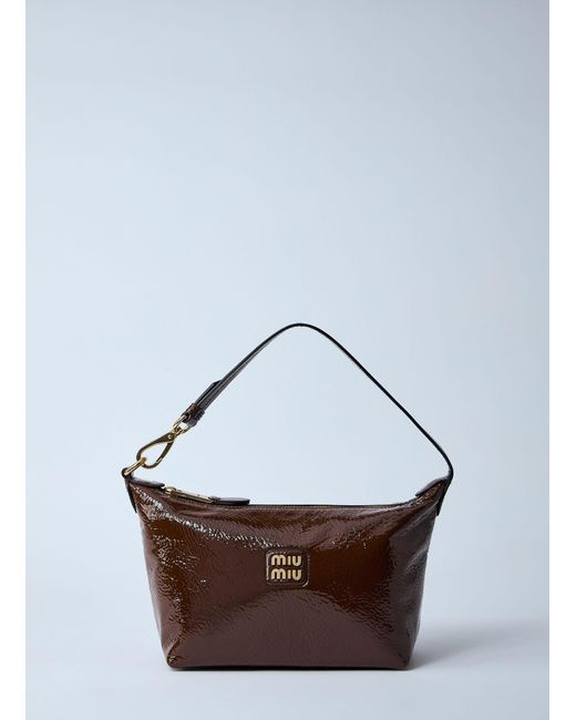 Miu Miu White Naplak Patent Mini Bag