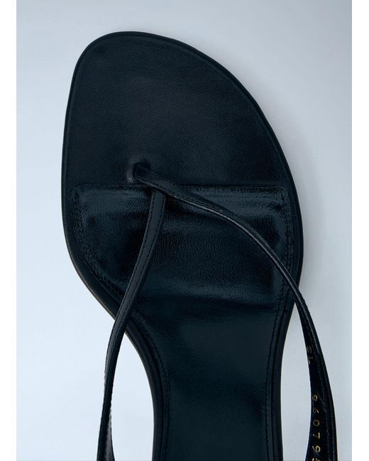 Saint Laurent Gray Sue Thong Sandals
