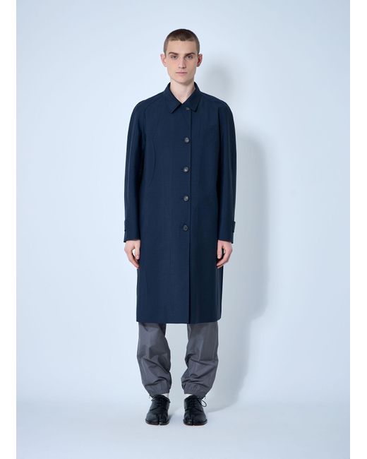 Miu Miu Blue Single-Breasted Mohair Coat for men
