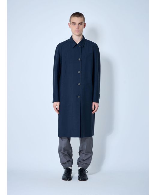 Miu Miu Blue Single-breasted Mohair Coat for men