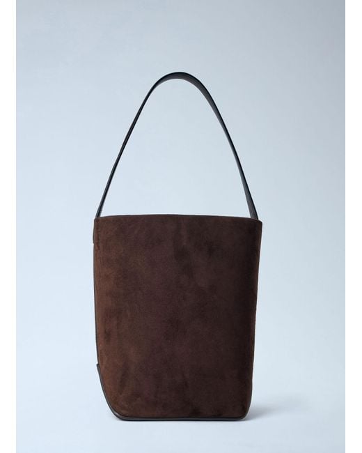 The Row Brown Medium N/S Park Edge Tote Bag