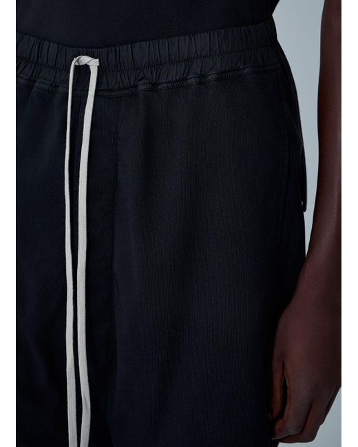 Rick Owens Blue Drawstring Pod Track Shorts for men