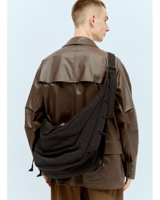 Lemaire Gray Large Soft Game Crossbody Bag for men