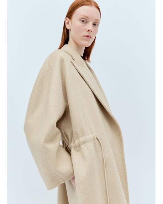 Max Mara Natural Oversized Cashmere Coat
