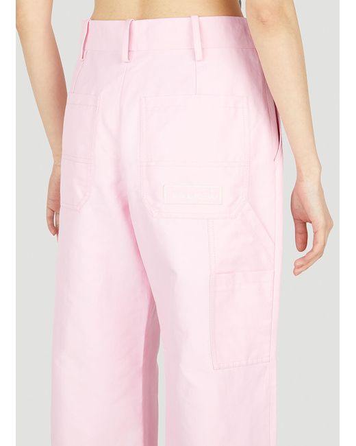 Marni Pink Technical Linen Drawstring Pants
