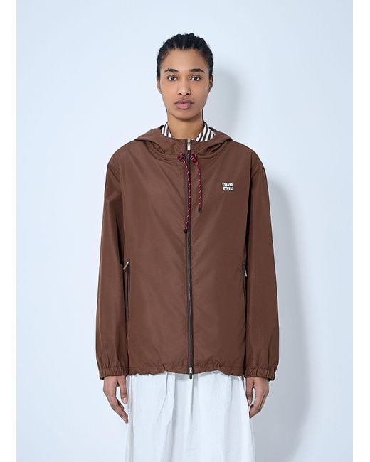 Miu Miu Brown Hooded Jacket