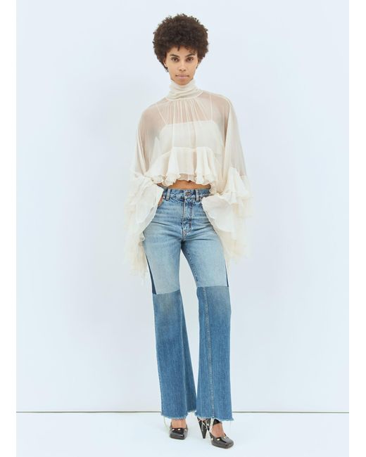 Chloé Blue Chloã Flared Patchwork Jeans