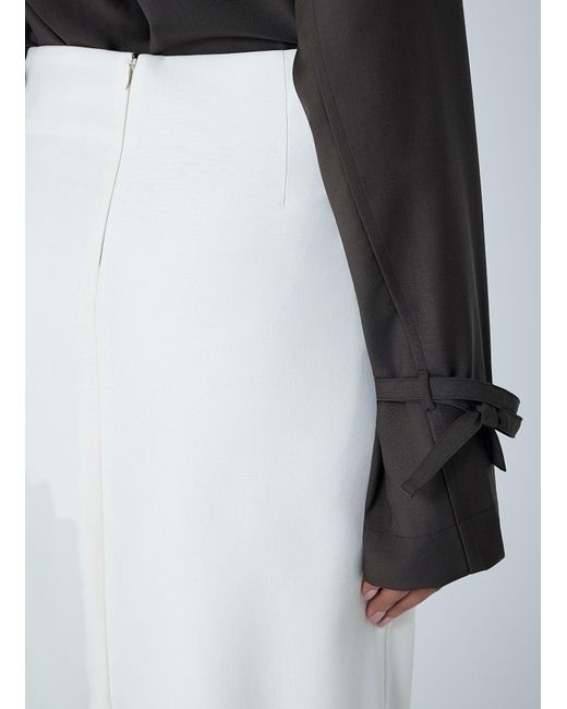 Totême  White Light Wool Skirt