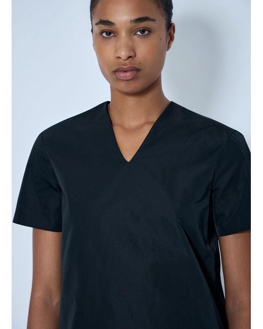 Jil Sander Blue V-Neck Top
