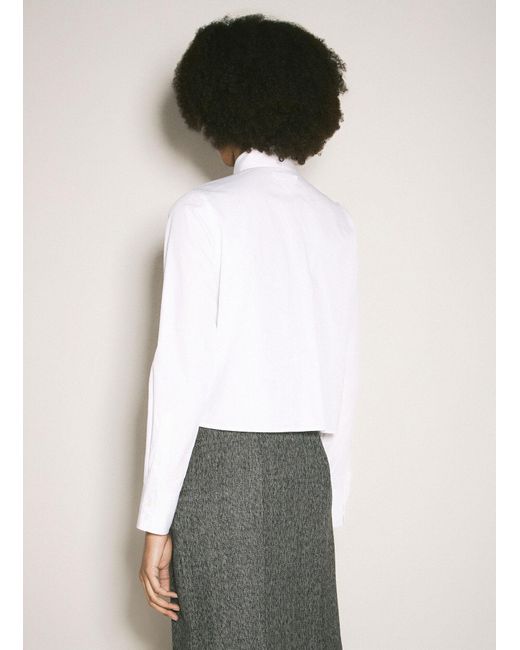 Prada White Embroidered Poplin Shirt