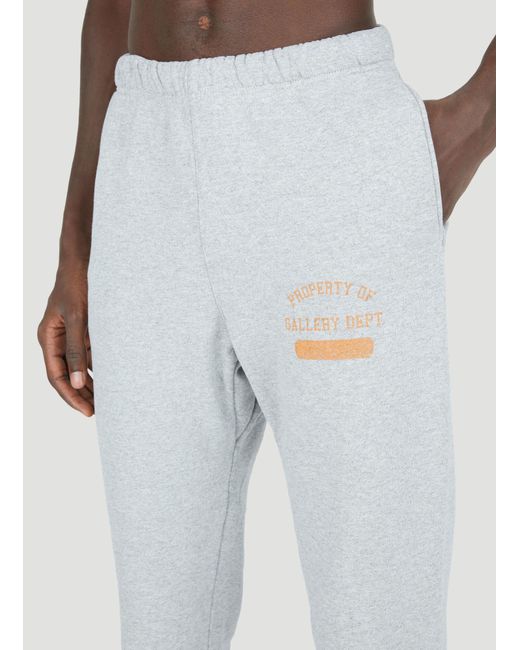 GALLERY DEPT. Gray Logo Print Track Pants for men