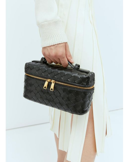 Bottega Veneta Gray Intrecciato Shoulder Bag