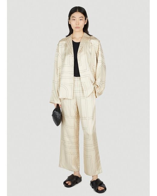 Totême Natural Monogram Pyjama Shirt