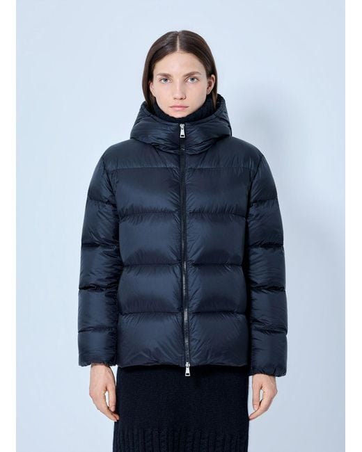 Moncler Blue Feligule Hooded Short Down Jacket
