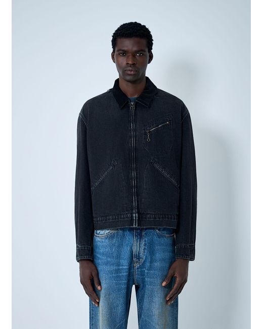 Maison Margiela Blue Denim Zip-Up Jacket for men