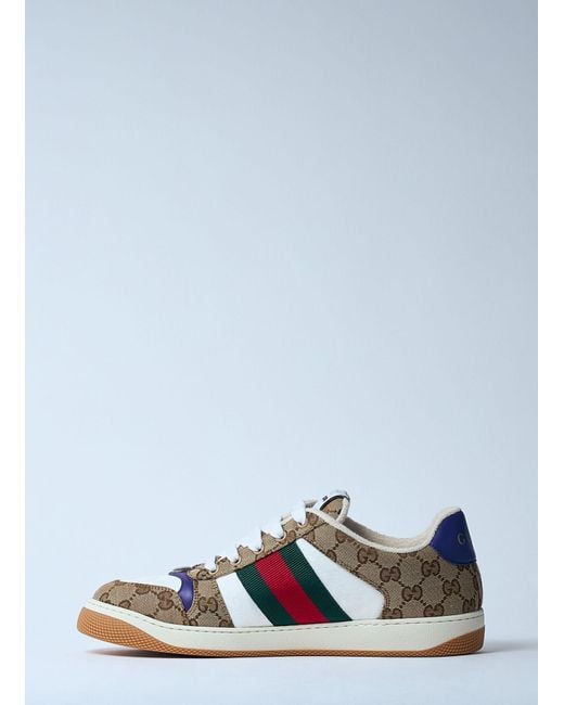 Gucci Brown Screener Sneakers for men