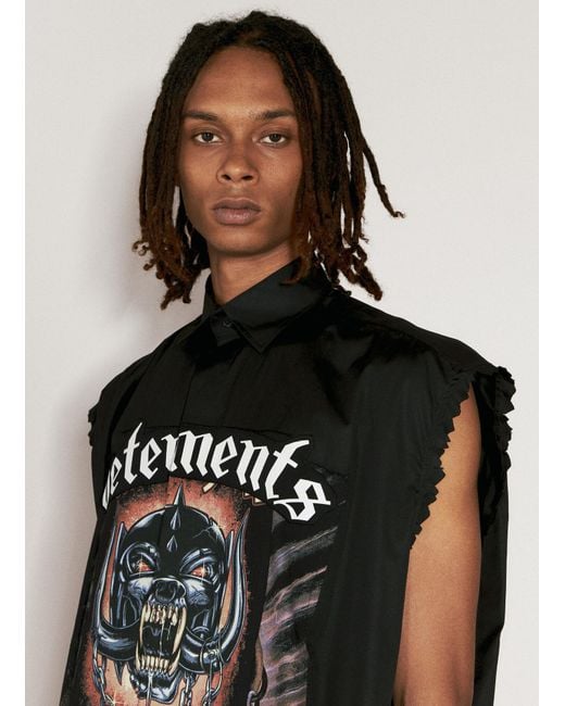 Vetements Black Motorhead Shirt for men