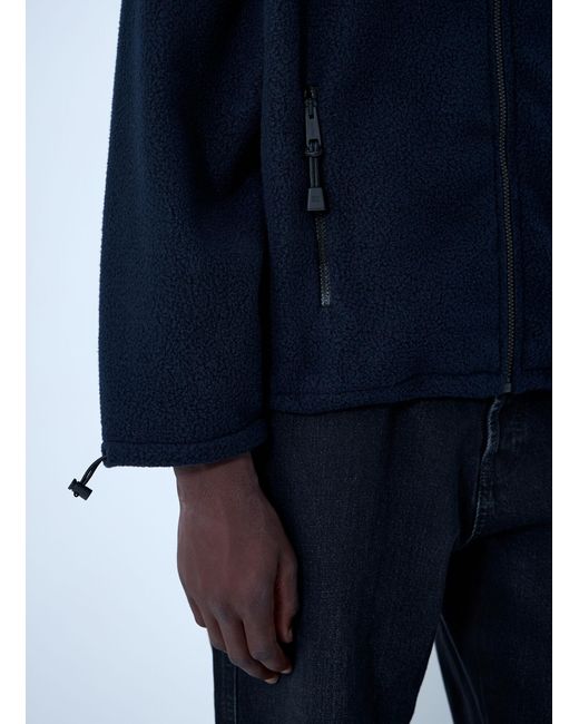 Miu Miu Blue Hooded Logo Motif Sweatshirt