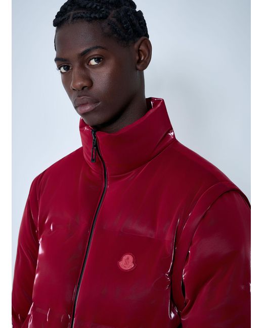 Moncler x A$AP ROCKY Blue Moncler X A$ap Rocky Reversible Throttle Short Down Jacket for men