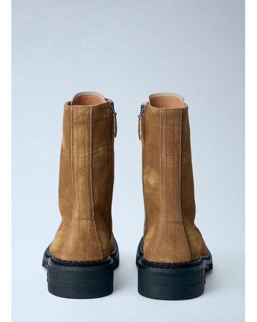 Miu Miu Blue Faded Unlined Suede Boots