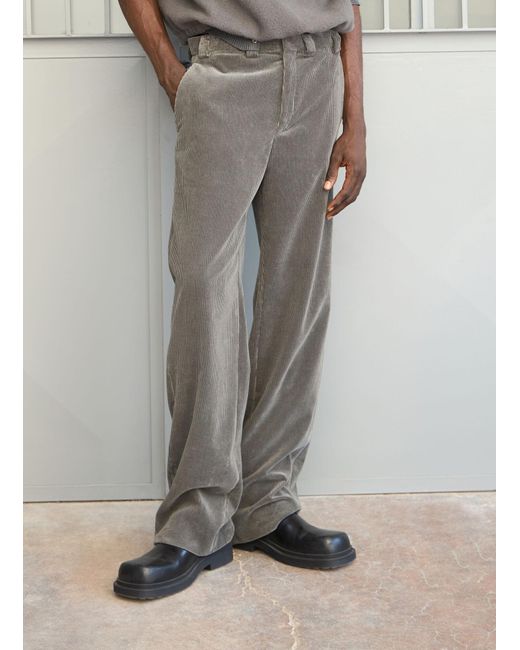 Rier Gray Corduroy Pants for men