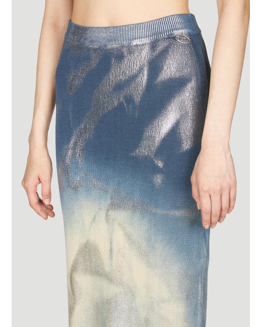 DIESEL Blue M-ilan Midi Skirt