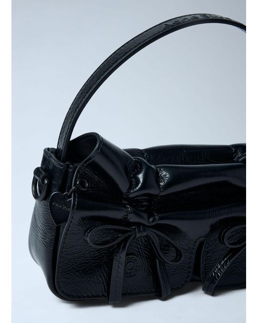 Acne Blue Mircro Multipocket Grained Leather Shoulder Bag
