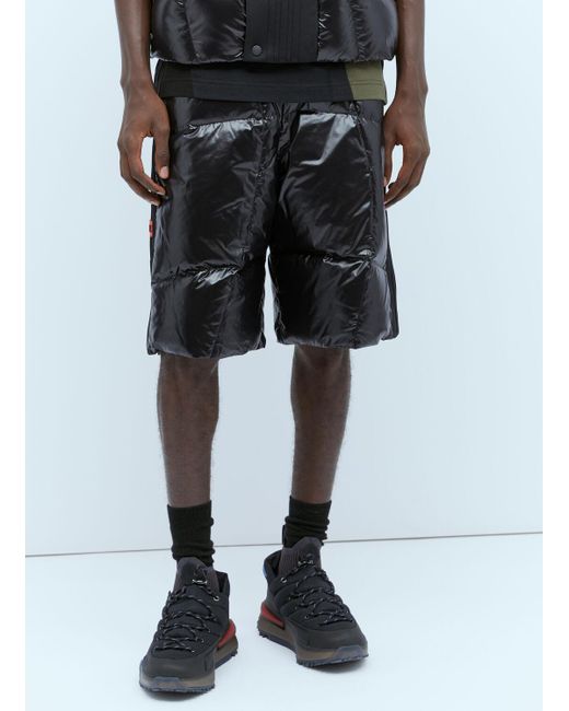 Moncler x adidas Originals Black Down Track Shorts for men