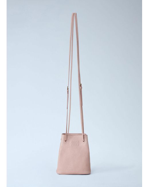 Miu Miu Blue Nappa Leather Mini Bag