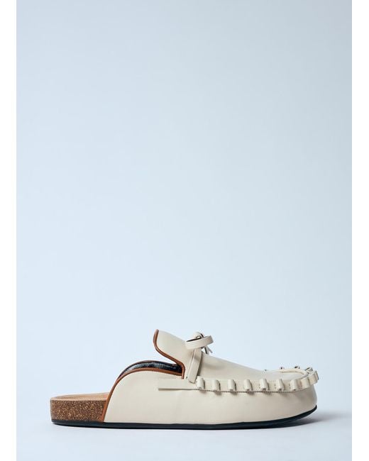 J.W. Anderson White Jw Anderson Leather Ruffle Mules