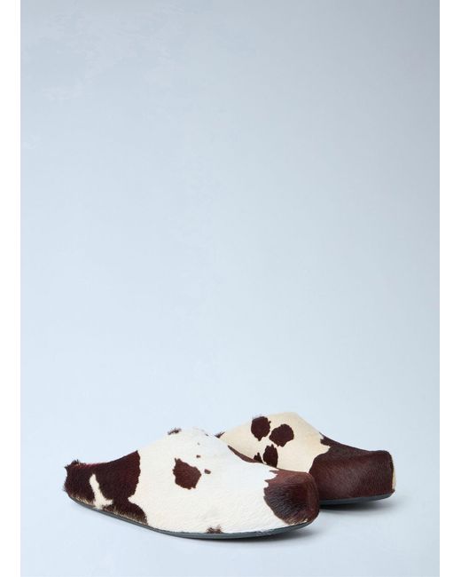 Marni White Fussbett Sabot for men