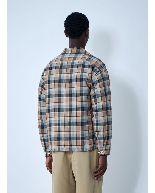 Visvim Blue Check Down Jacket for men