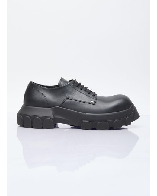 Rick Owens Black Lace-up Bozo Tractor Shoes for men