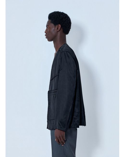 Maison Margiela Blue Buttoned Jacket With Patch Pockets for men