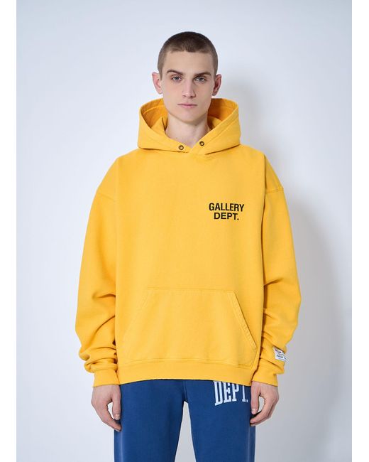GALLERY DEPT. Yellow 90S Hooded Sweatshirt for men