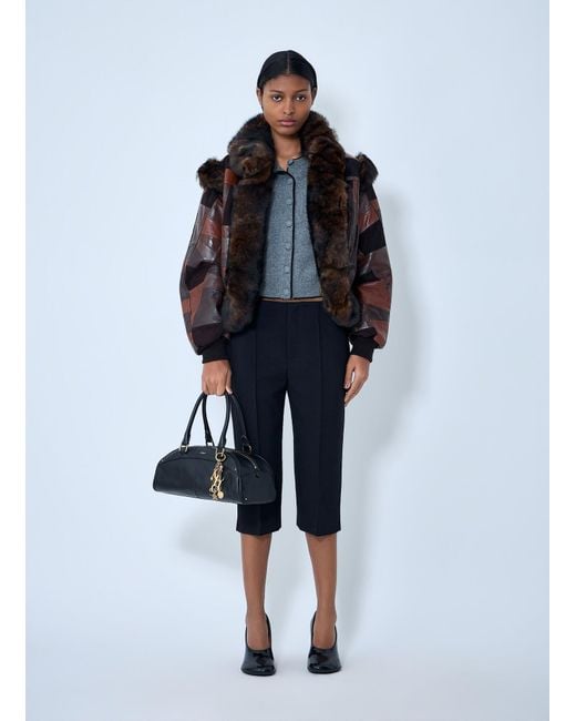 Chloé Blue Patchwork Leather Jacket