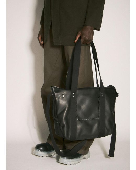RICK OWENS TROLLEY TOTE BLACK トートバッグ Rick Owens Leather Trolley Tote Bag in Black for Men | Lyst