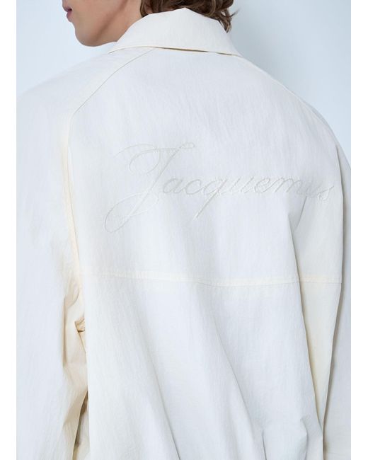 Jacquemus White Zip-Front Jacket for men