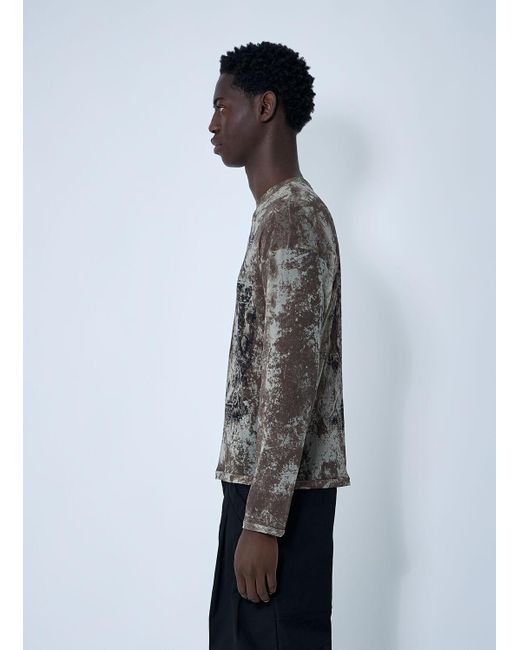 Jean Paul Gaultier Gray Mãdaillon Mesh Top for men
