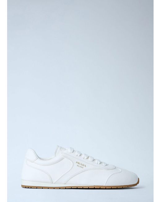 Prada Blue Nappa Leather Sneakers
