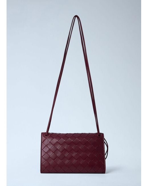 Bottega Veneta Purple Andiamo Crossbody Bag