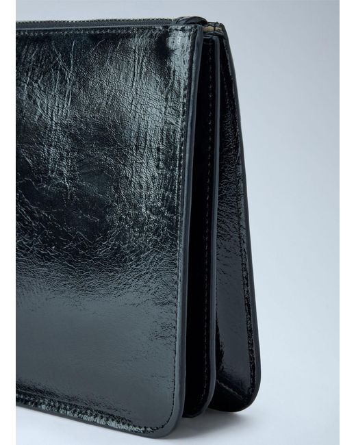 Totême  Blue Threefold Naplack Clutch Bag
