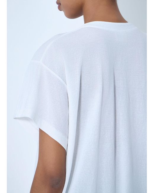 Khaite White Cotton Jersey T-Shirt