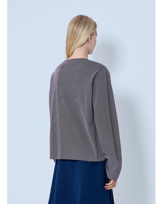 Miu Miu Gray Jacquard Jersey T-Shirt