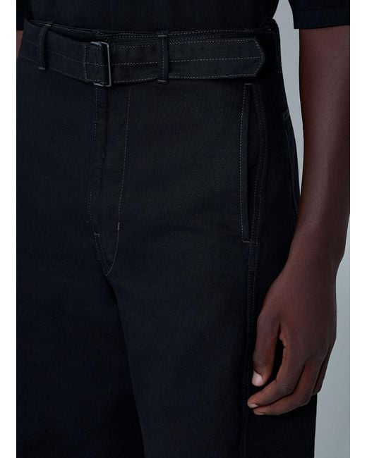 Lemaire Blue Twisted Pants for men