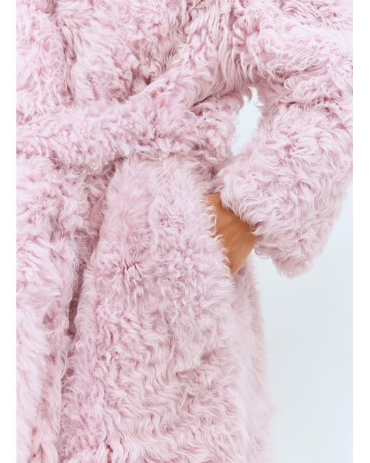 Bottega Veneta Pink Shearling Coat