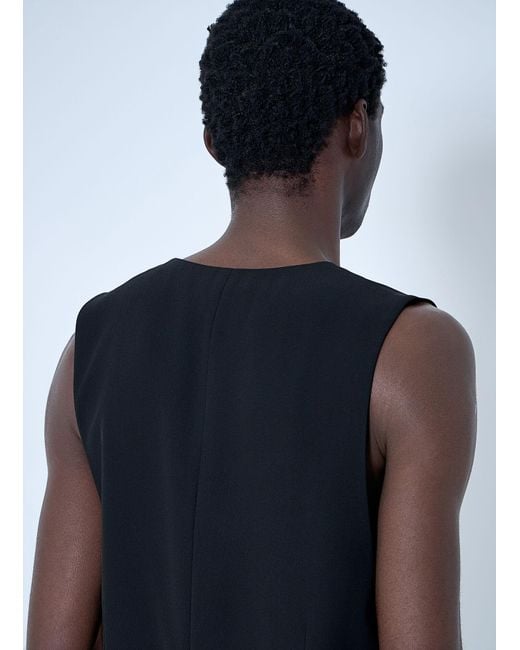 Saint Laurent Blue Silk Crepe Waistcoat for men