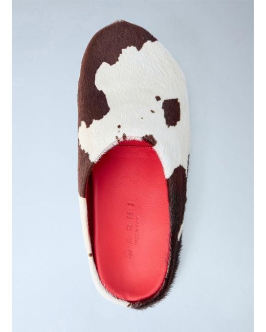 Marni White Fussbett Sabot for men