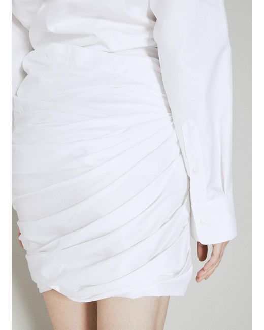 Alexander Wang White Draped Back Dress